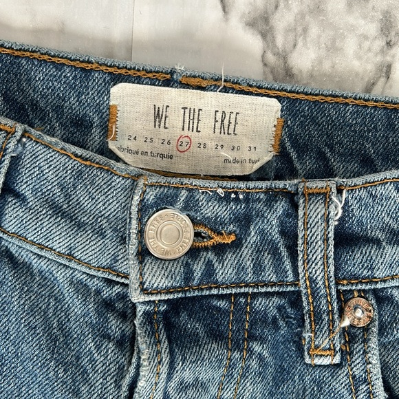 Free People We The Free | size 27 distressed skinny jeans high rise 5 button fly - Picture 5 of 16